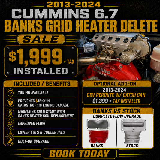 DEPOSIT- CUMMINS 6.7 BANKS GRID HEATER + INTAKE PACKAGE
